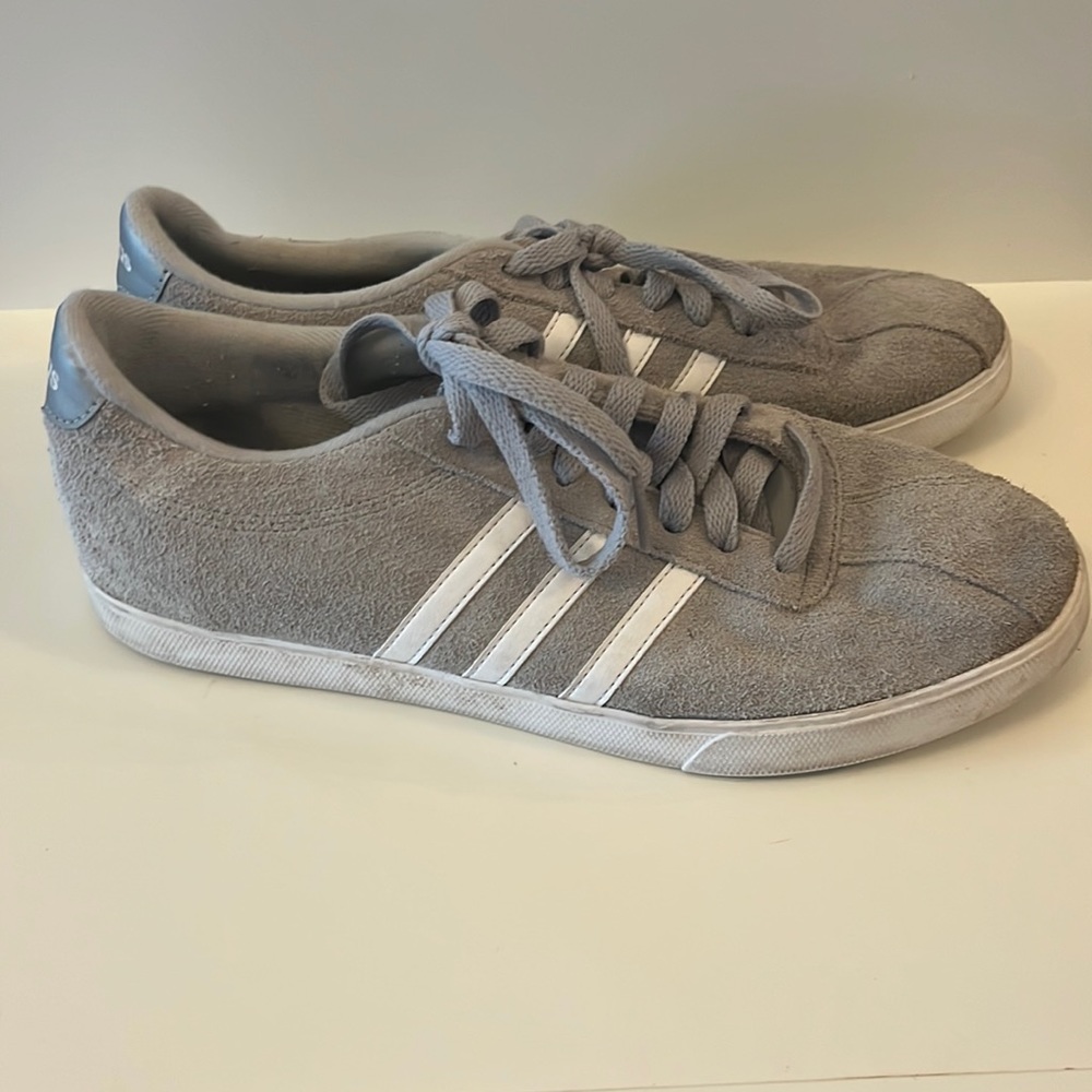 Light Grey and white adidas size 9.5